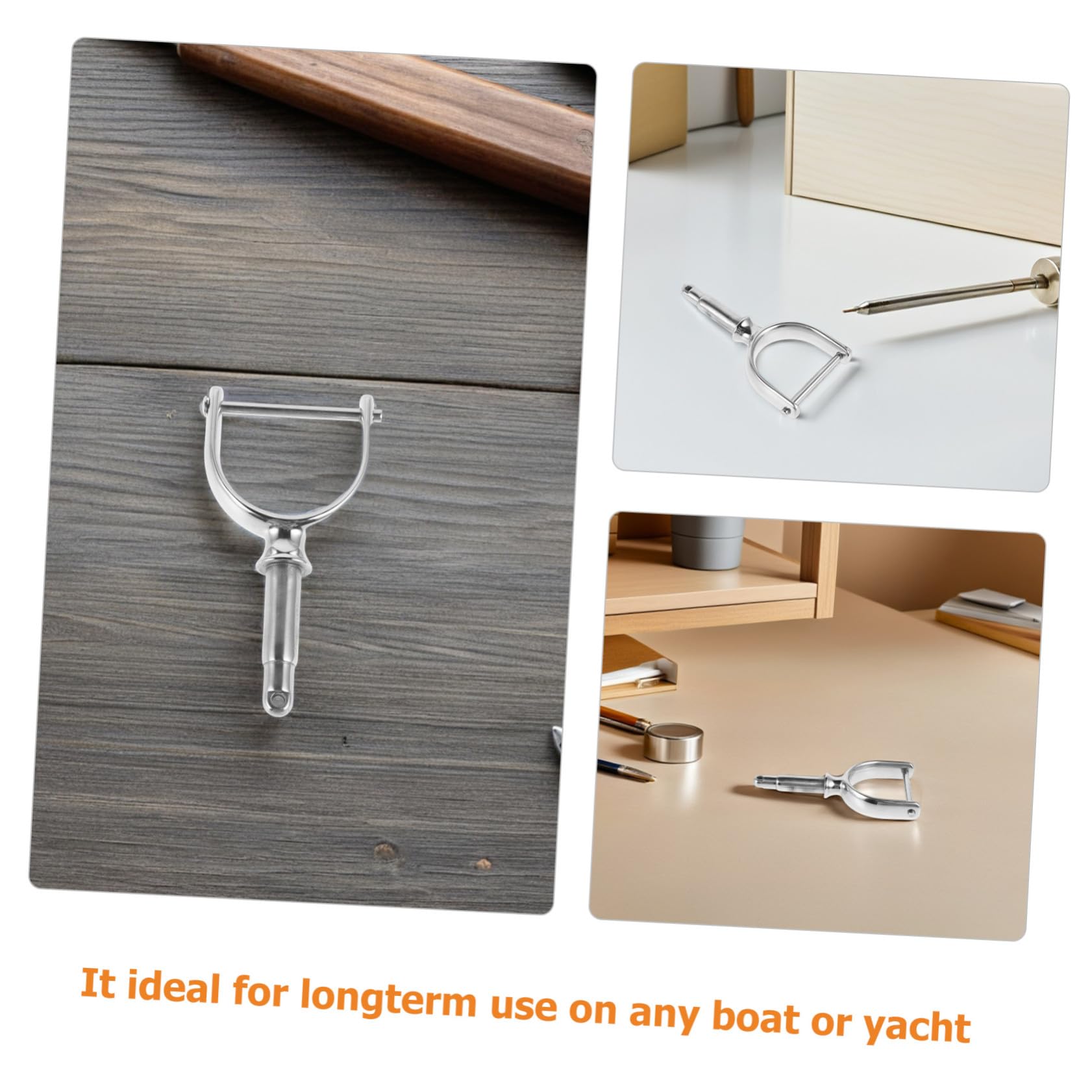HANABASS 2 Stück Paddle Board Locks Metall Marine Ruderdollen Boot Yacht Ruderdollen Metall Dollenfassungen Bootspaddelhalter Seitliche Paddelhalterung Seitliche Ruderhalterungen