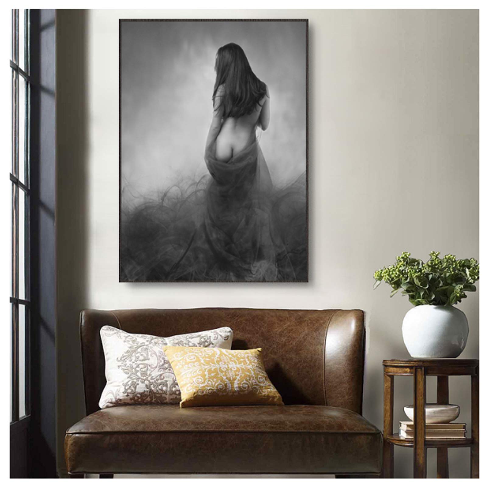 YISASA Mural Modern Sexy Half Nude Women Posters and Prints Wall Art Canvas Nordic Painting Naked Pictures for Living Room Home Decor 50x70cm No Frame