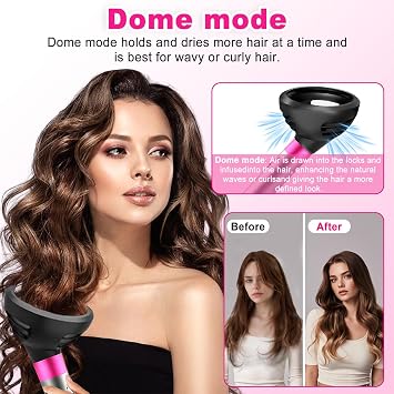 Wave Curl Diffuser for Dyson Airwrap Styler, Upgraded Diffuser Nozzle Attachment for Dyson Airwrap HS01 HS05 HS08, for Wavy, Curly & Coily Hair, Convertible to Hair Dryer, Diffuser Hair Dryer