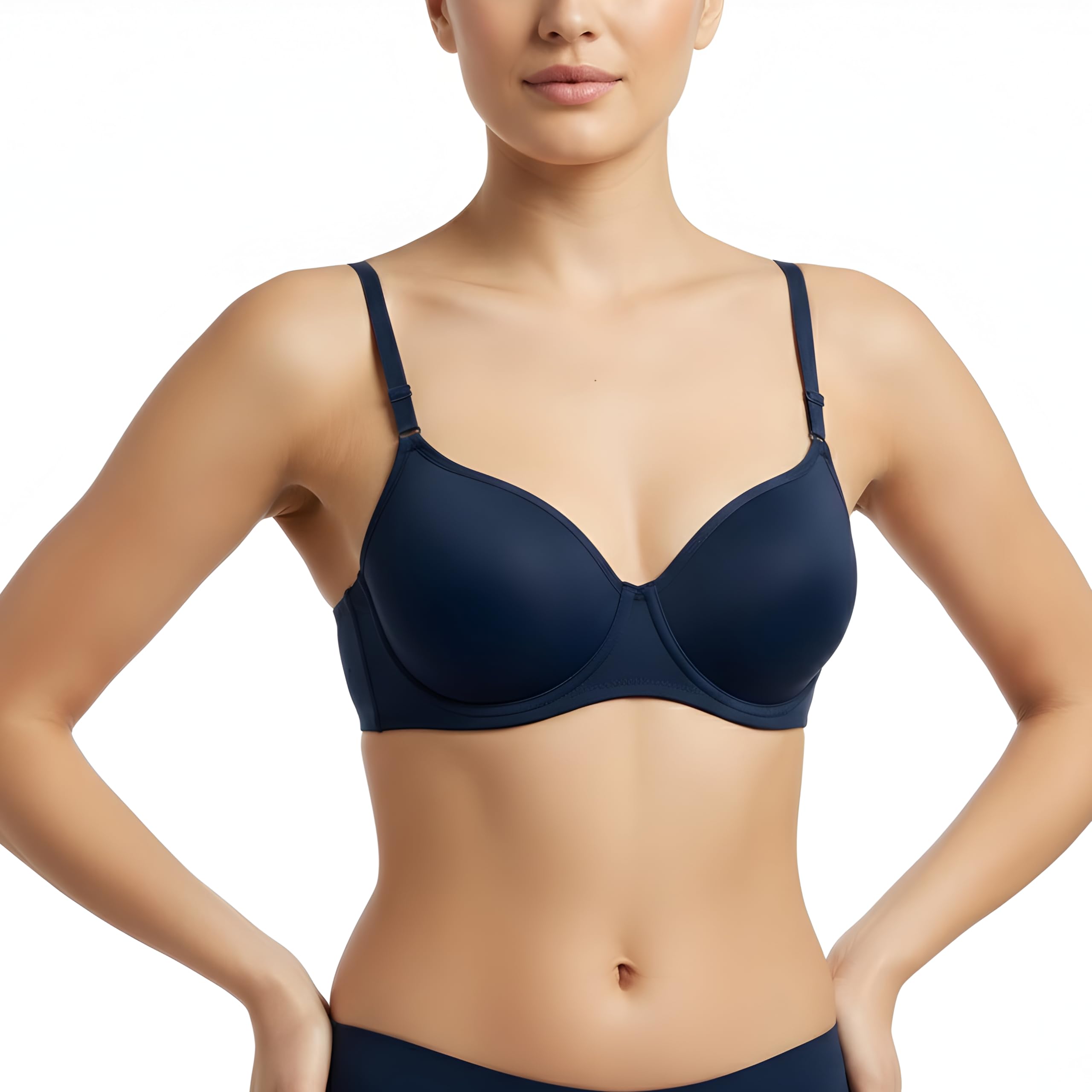 selara Women’s Lightly Padded Wirefree Bra | Full Coverage Underwire Unlined Everyday Bra for Women T-Shirt Bra | Seamless Smooth Finish & Comfortable-picture-39