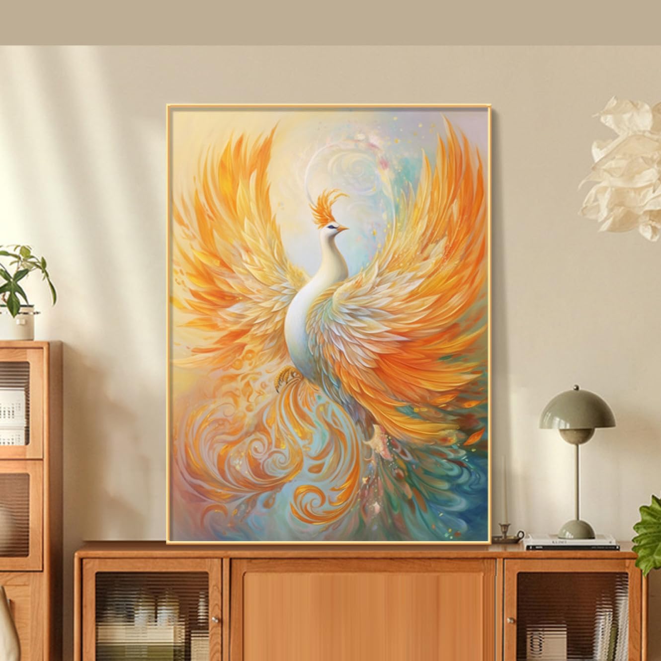 Amazon.co.jp: [XLOYP] 朱雀 絵 動物 50*70cm 壁アート 背景 デザイン