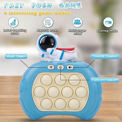 Miniatura 3 de Juego de burbujas de empuje rápido para niños y adultos, versión 2, juego de luz para reventar, juego de mano. Ideal para niños y niñas de 8 a 12