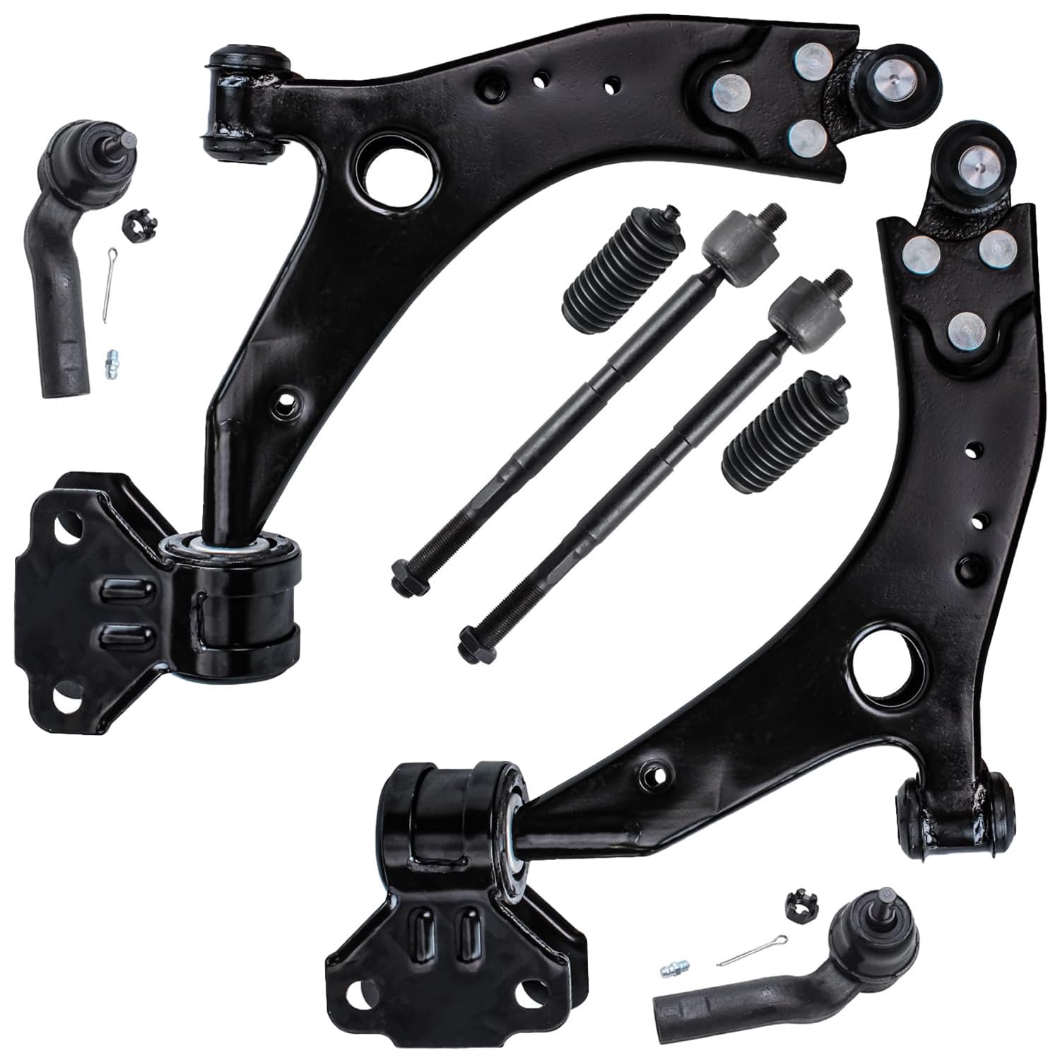 Detroit Axle - Front Lower Control Arms w/Ball Joints Inner Outer Tie Rod