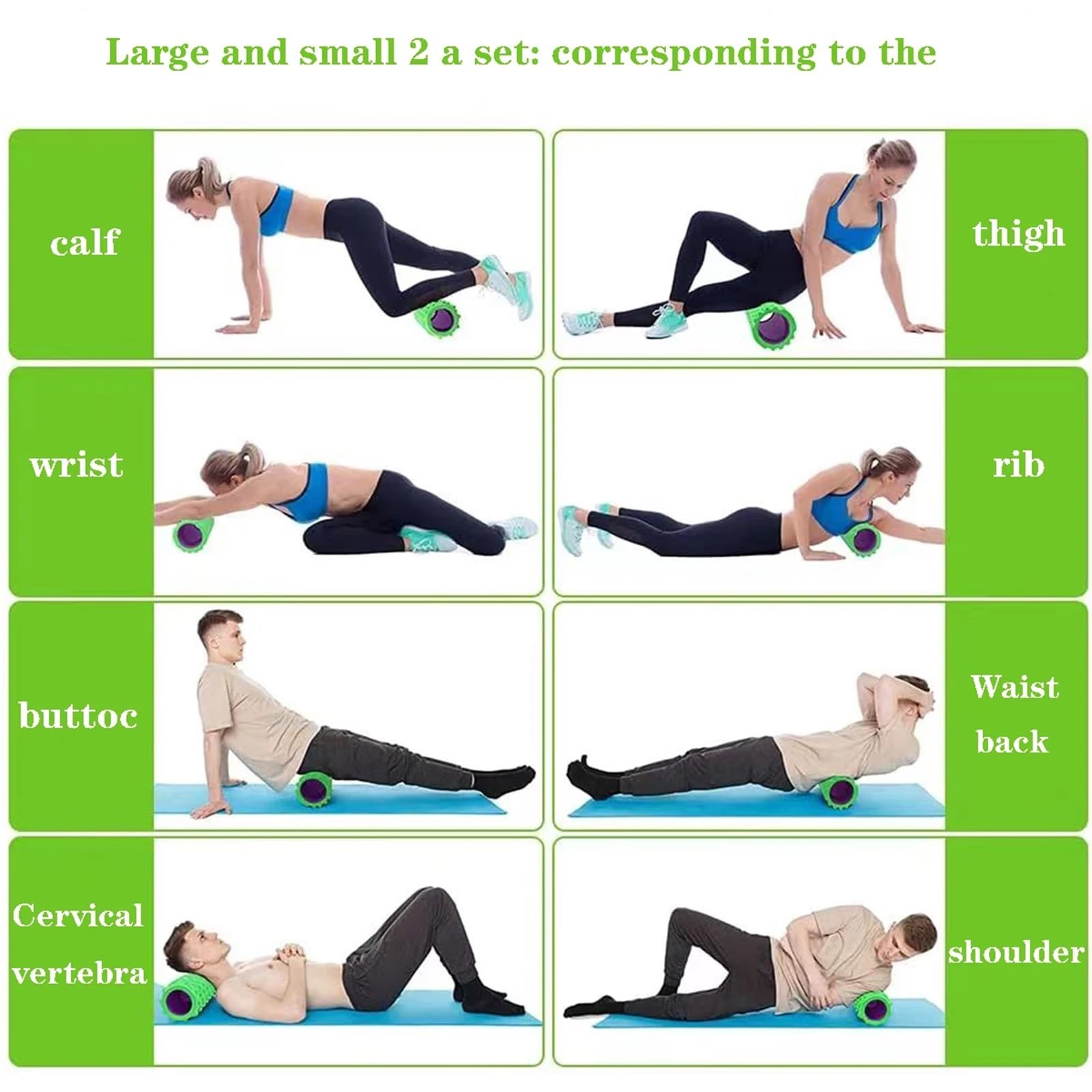 Massaggio muscolare della schiena con rullo di massaggio in schiuma for colonna yoga Per Yoga(Color4)