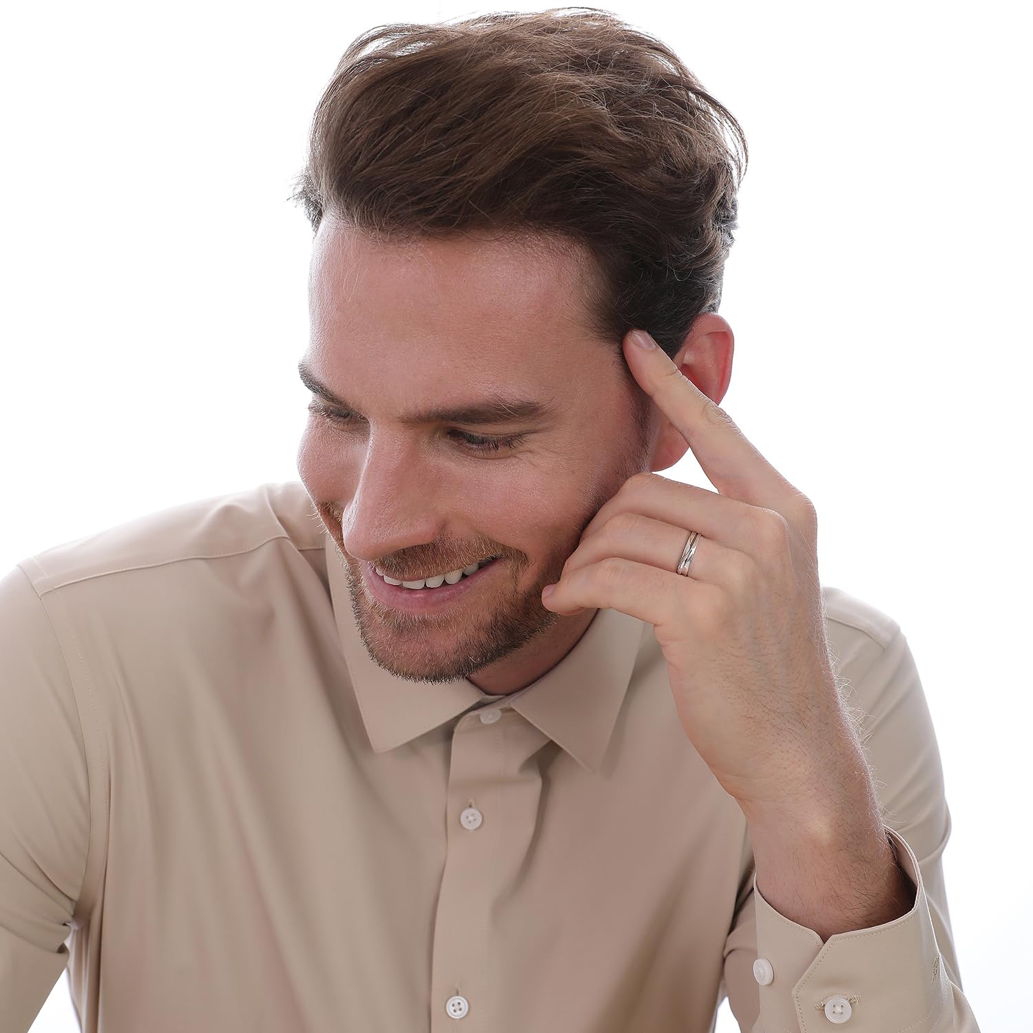 Meissa Bagues de couple entrelacées pour hommes et femmes Bagues de mariage en argent 925 Taille ajustable Bague d'anniversaire Bague de promesse