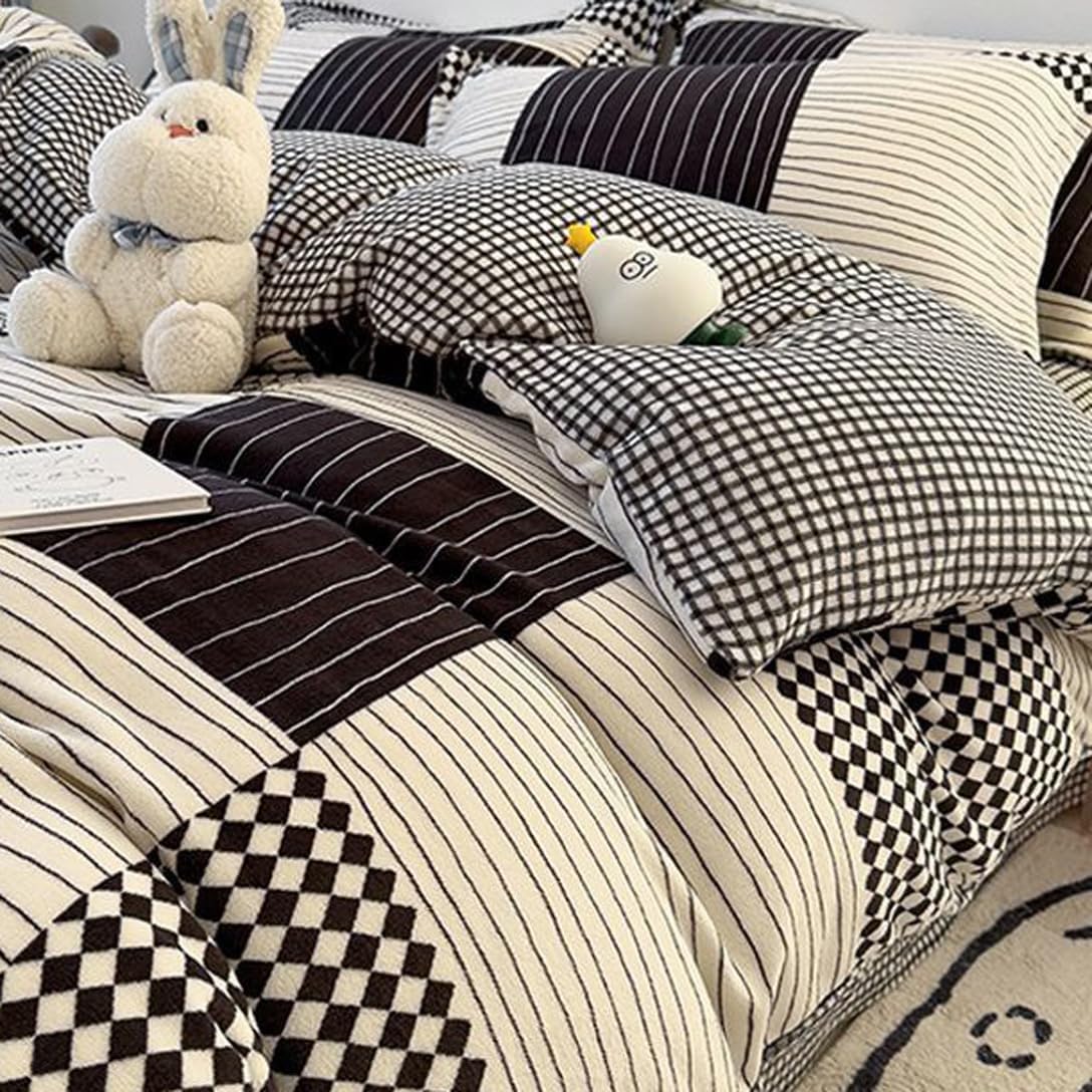 布団カバー 冬用 寝具カバーセット 4点セット 洗える 掛け布団カバー あったか ベットカバー 布団かばー シンプル 蓄熱保温 おし