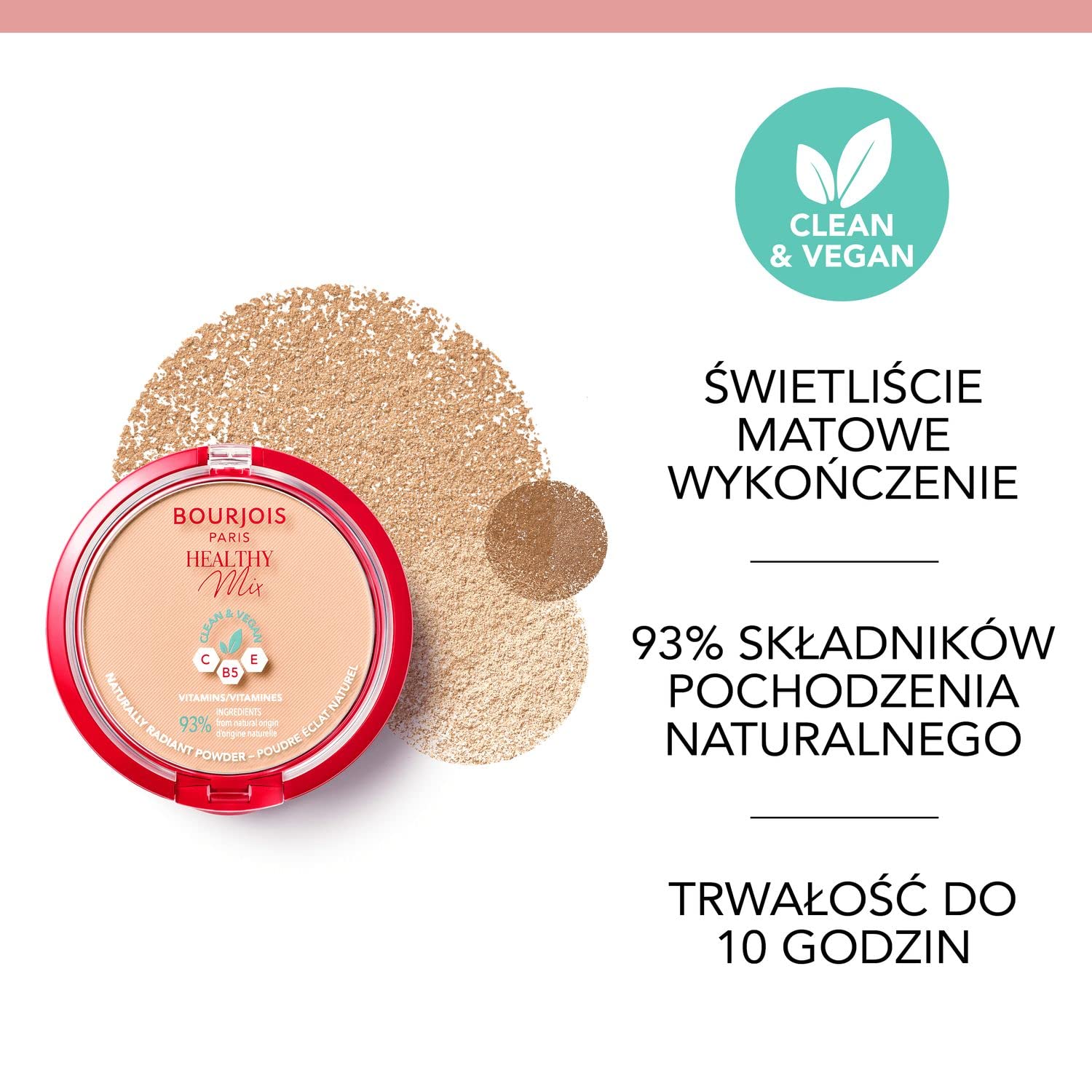 Bourjois Healthy Mix Clean Puder, 02 Vanilla, 11 g