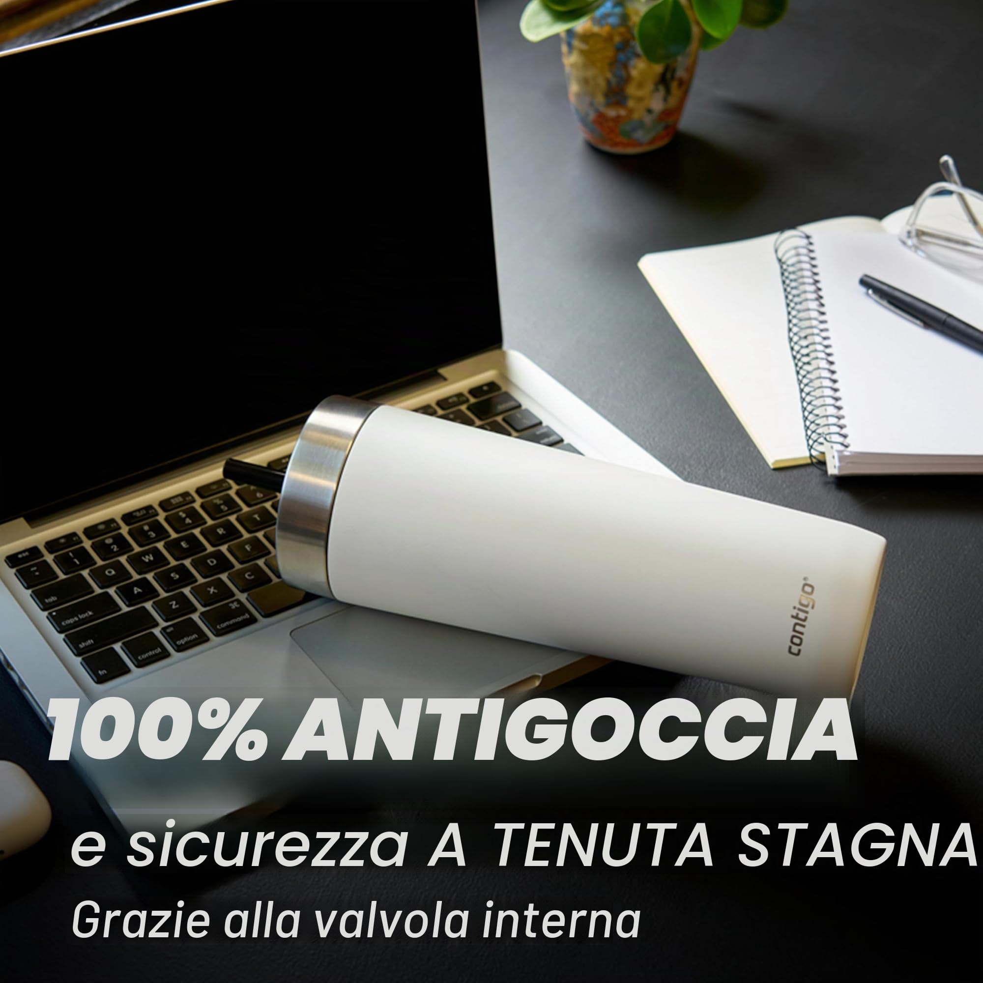 Contigo No-Spill Tumbler con Cannuccia | Freddo 14 h | Ermetica | 720 ml
