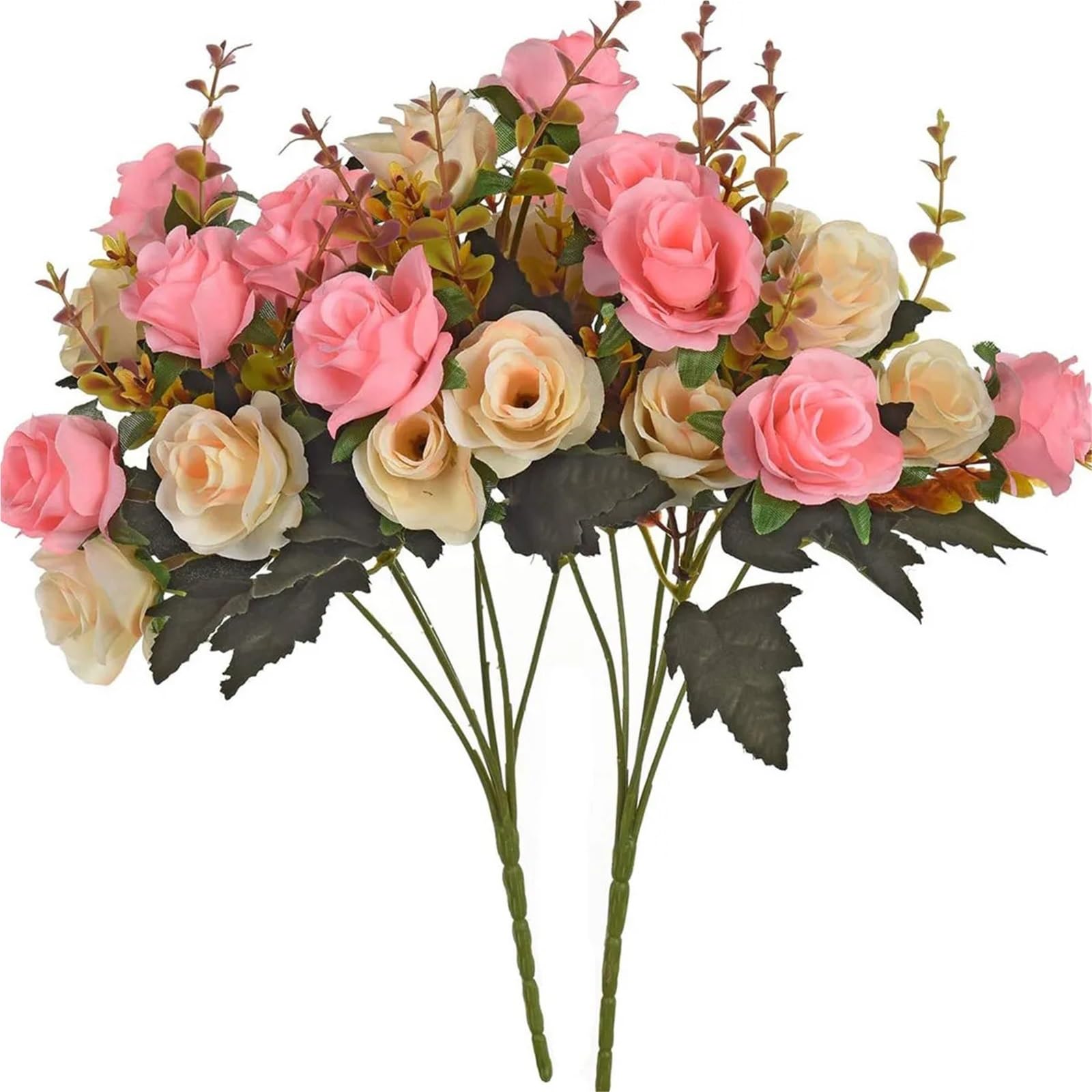 Dcrxz Artificial Flowers 10pcs Silk rose Artificial Flowers Wedding Home Garden Decoration bride Bouquet Diy gift Scrapbooking Wreaths wall Photography prop(3)