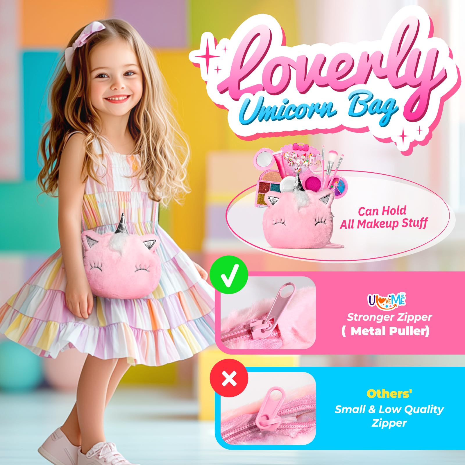 Amazon.com: ULOVEME Kids Makeup Sets for Girls 5-8 - Real