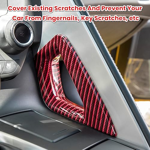 Miniatura 8 de Cubierta de fibra de carbono para consola central de mango lateral para Chevrolet Corvette C7 Z06 Z51 ZR1 Stingray Grand Sport 2014 2015 2016 2017