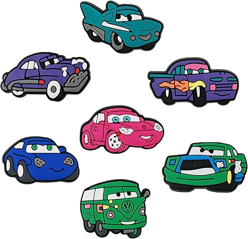 Miniatura 6 de Aimeryup 25pcs Cute Cartoon Charms for Boys Girls,Dog Car Shoe Charms for Kids Teens Adults,PVC Shoe Decoration Charms for Gift Birthday Party