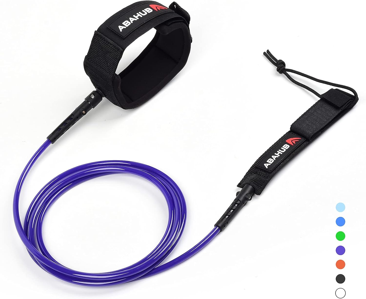 Abahub Premium Surfboard Leash, 6/7/8/9/10 ft, Straight Surf Board Leashes, 6/7mm Legrope Strap for Shortboard, Skimboard, Fishboard, Longboard, Paddleboard, SUP Replacement Leg Rope, 8 Colors