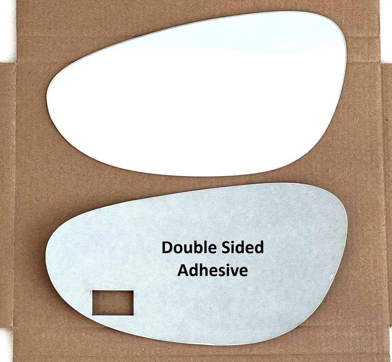 New Replacement Flat Mirror Glass with Full Size Adhesive for Porsche 996 911 Boxster Driver Side View Left LH