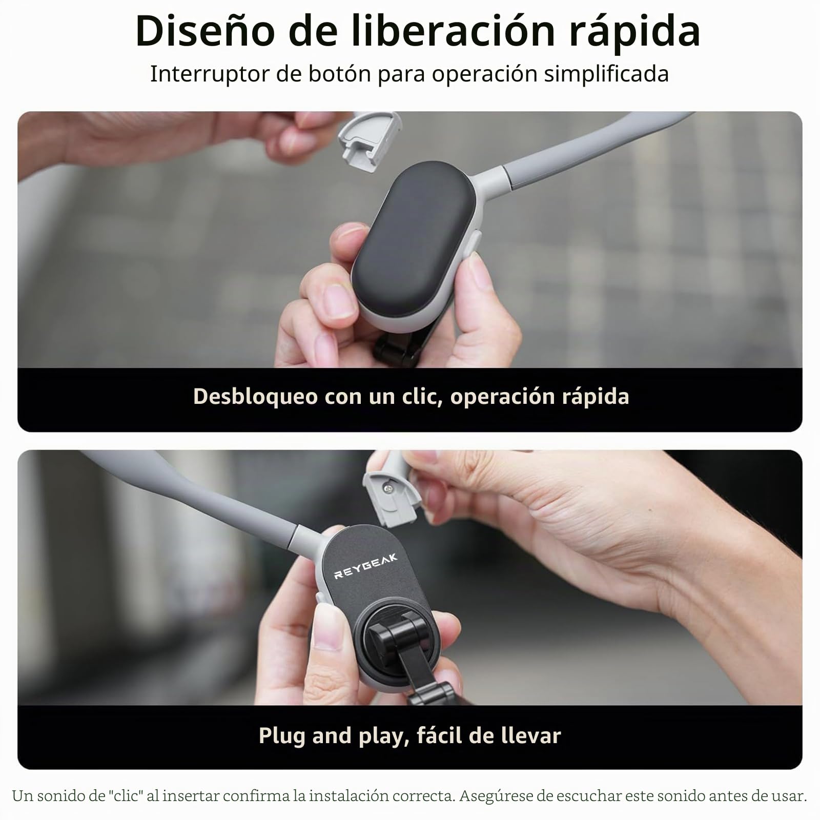 REYGEAK Soporte Magnético para el Cuello para Teléfonos, Compatible con iPhone 15, 14, 13, 12 y Samsung Galaxy S23/S22/S21, Montaje Rápido, Flexible, para Vlog/POV, Manos Libres, Grabación de Vídeo