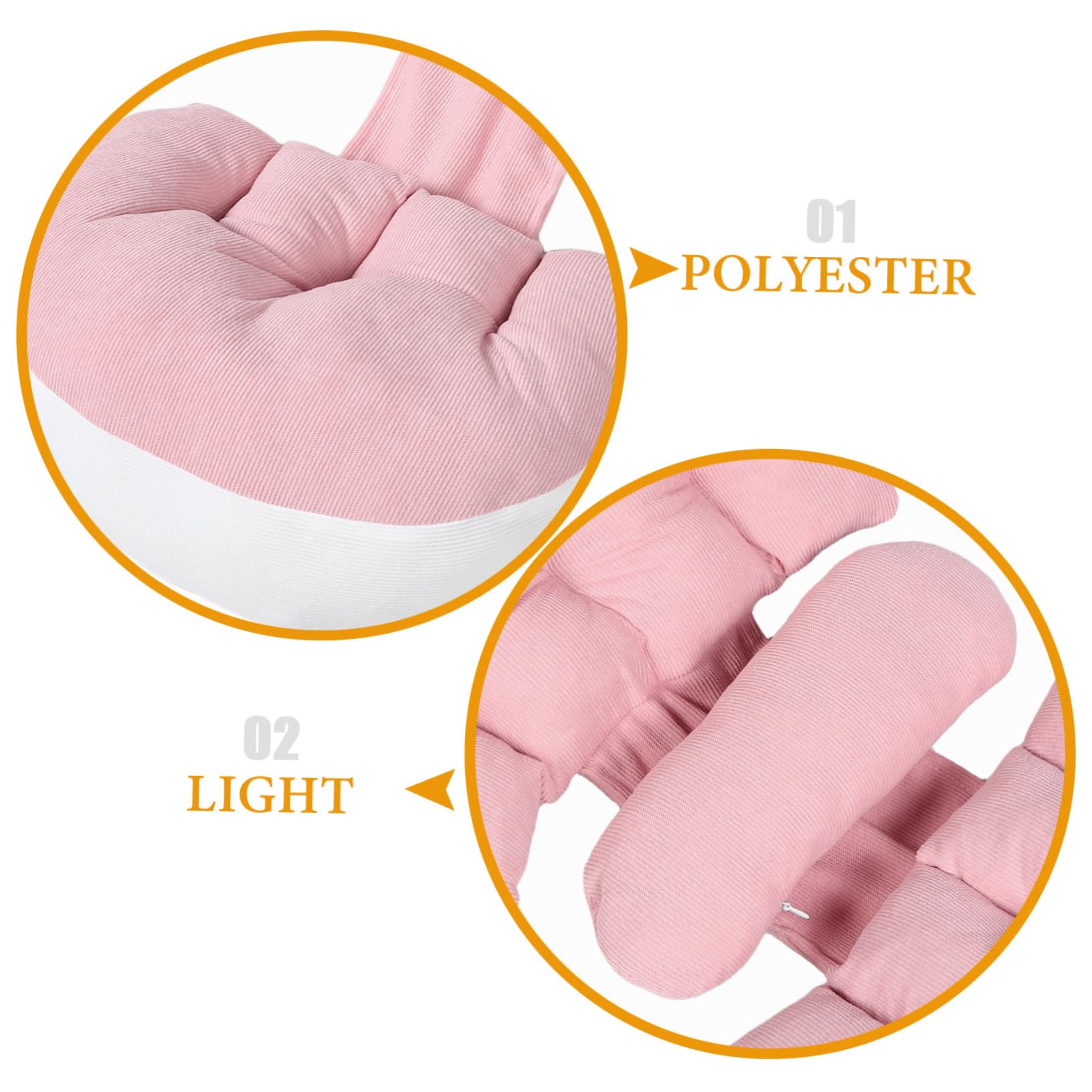 Cuscino u Shaped Per e Allattamento Per e Schiena e Cuscino Multifunzionale Per Incinte Rosa