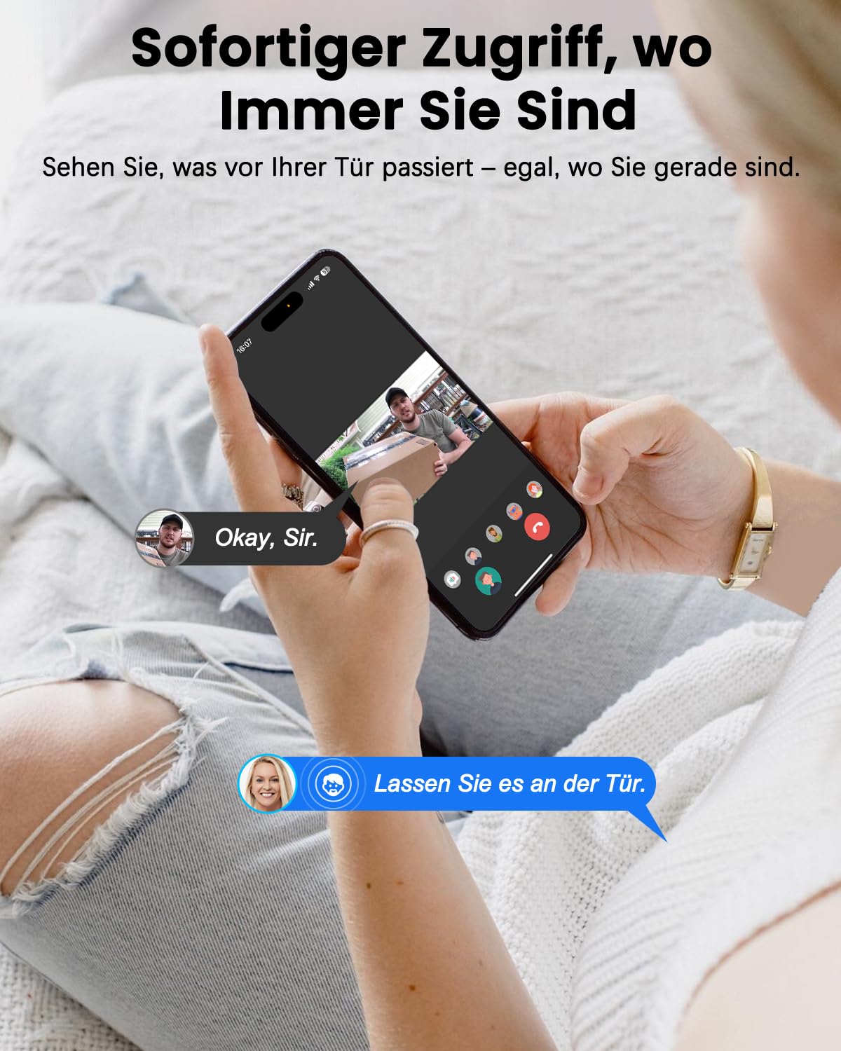 Bextgoo 2K Türspion Türklingel mit Kamera WLAN mit 64GB Speicherkarte, Video Türklingel mit Kamera mit 4,3 Zoll Farbbildschirm, 8000mAh Akku, 170° Betrachtungswinkel, Intelligente Bewegungserkennung