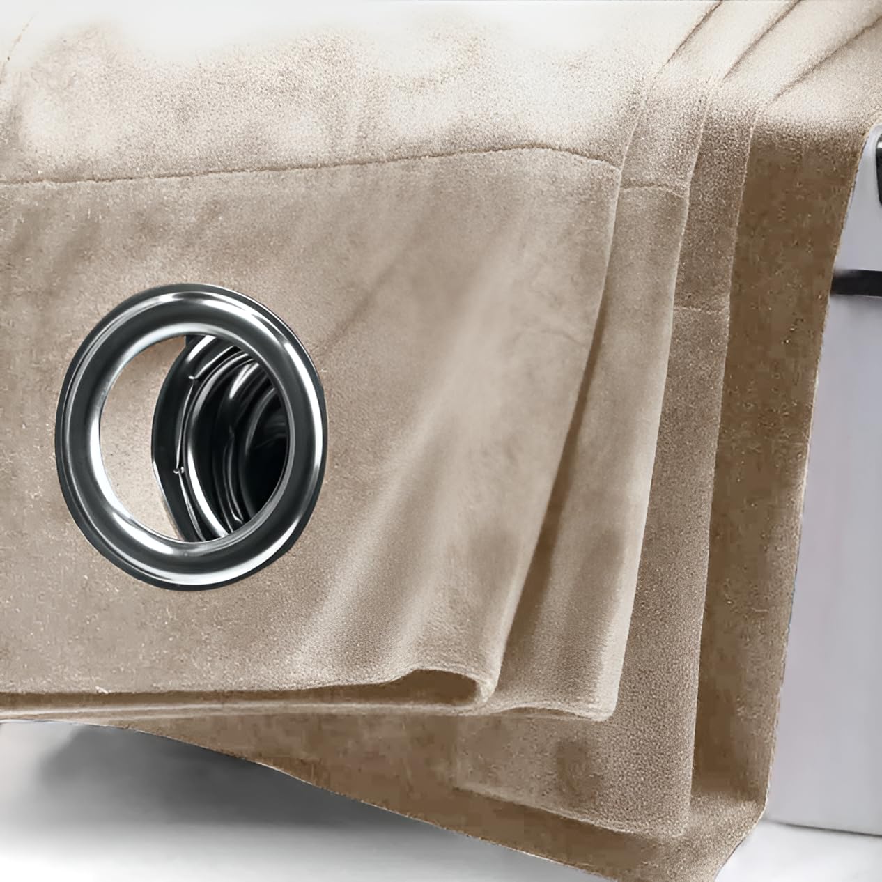 Opulent Dreams Crushed Velvet Curtains, Fully Lined & Room Darkening, Eyelet Ring Top for Bedroom & Living Room - Image 4