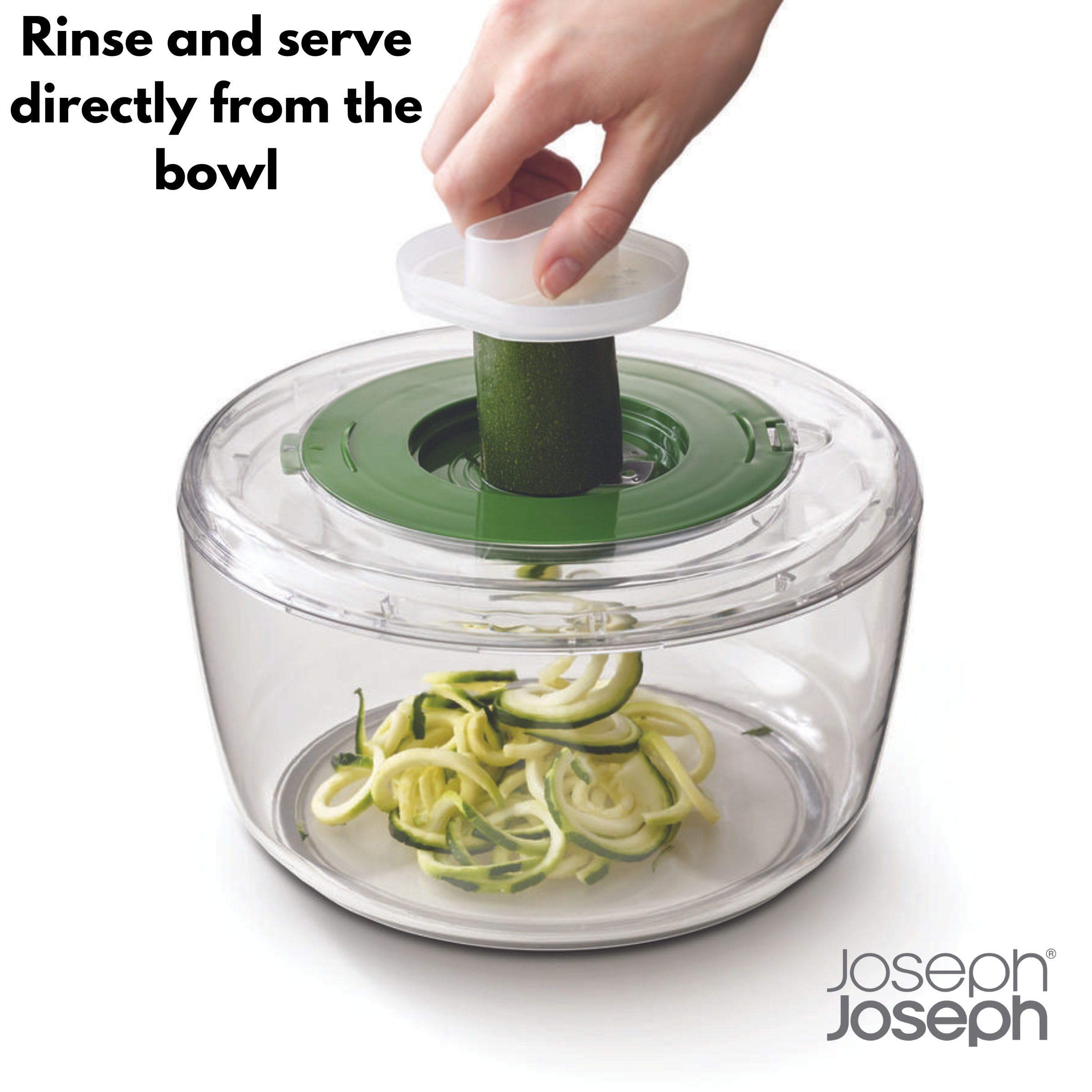 Joseph Joseph Multi-Prep 4-Pièces - Ensemble De Préparation De Salade Multifonction Avec Essoreuse Ã€ Salade, Coupe-spirale, Trancheuse Et Rpe, Rangement Compact, Multicolore