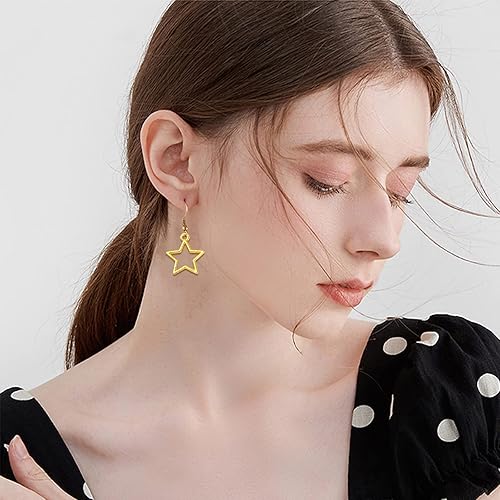 Miniatura 7 de LiQunSweet 20 unidades de 4 estilos de bisel dorado con parte trasera abierta, planeta, estrella, luna, marco en blanco para bricolaje resina UV