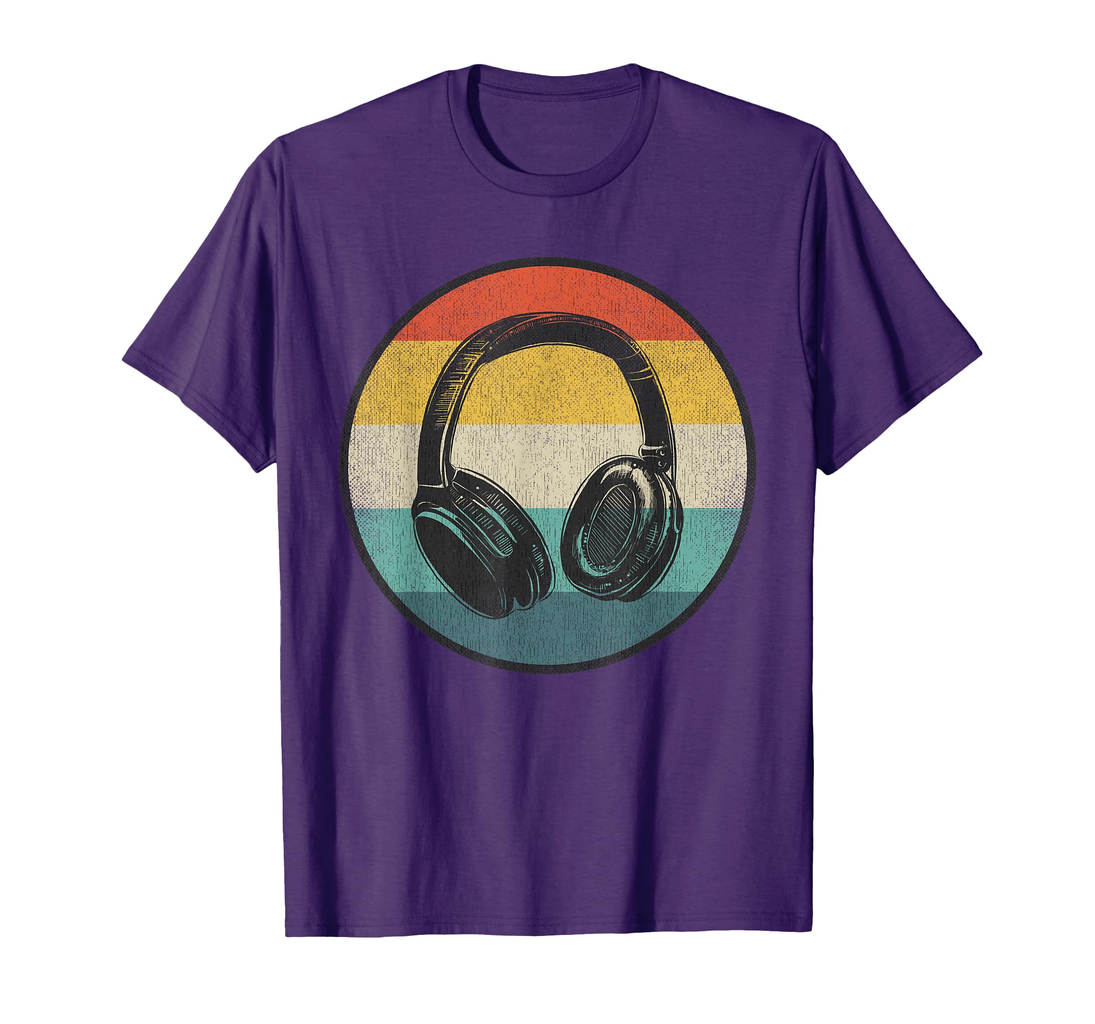 Music Lover Producer DJ Vintage Retro Headphones T-Shirt