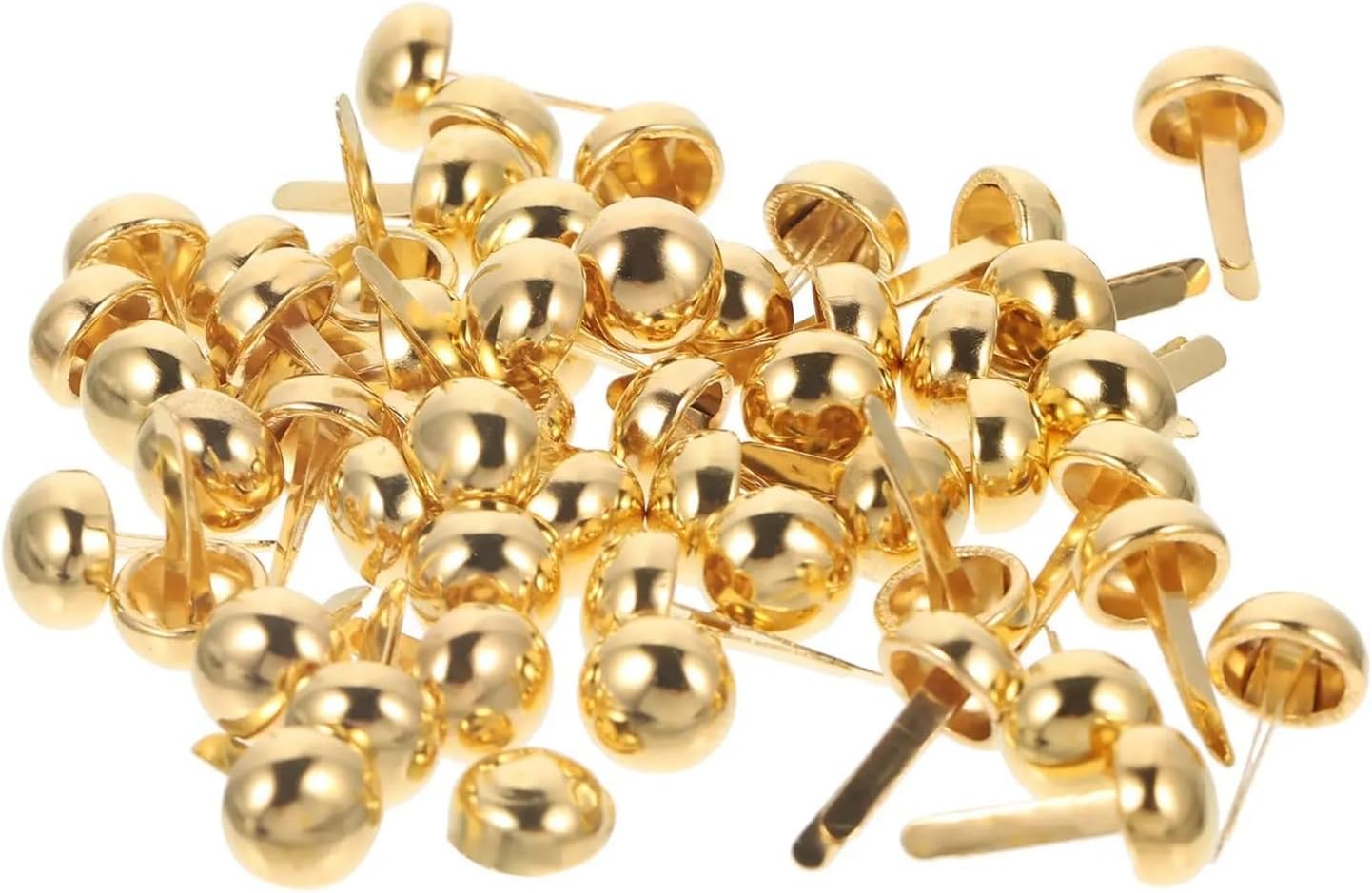 500Pcs Gold Metal Brads Small Decorative Pins Craft Nails Fasteners for Scrapbooking Cards Wood DIY Projects