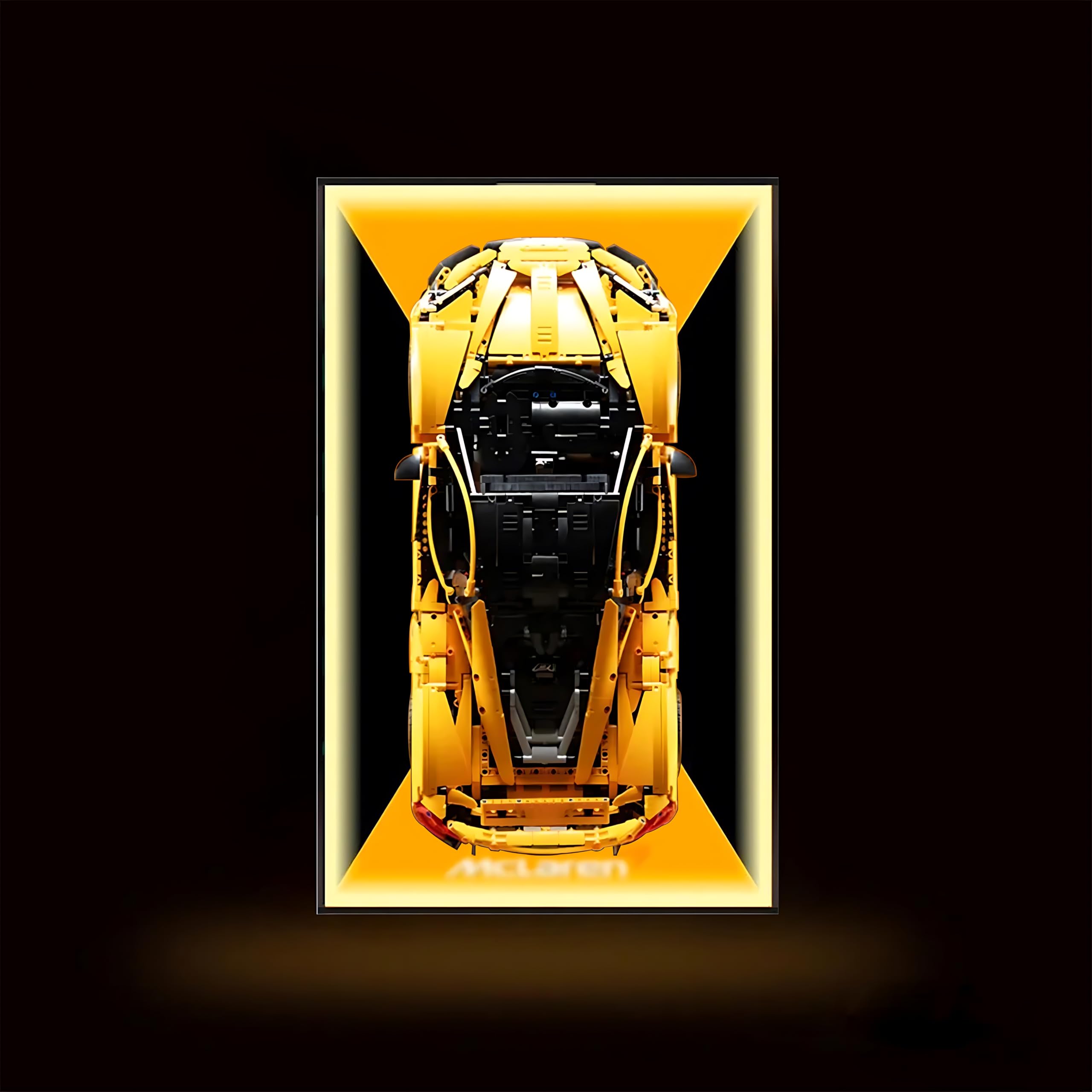 Display Wallboard for L-e*g-o Technic for Mc-Laren P1 Hy-percar 42172, Compatible with L-e*g-o for Mc-Laren P1, for L-e*g-o Car Wall Mount, Only Wallboard (A,Light)