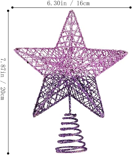 Miniatura 87 de BinaryABC Estrella para árbol de Navidad, adornos brillantes para decoración del árbol de Navidad, 7.9 in (plateado)