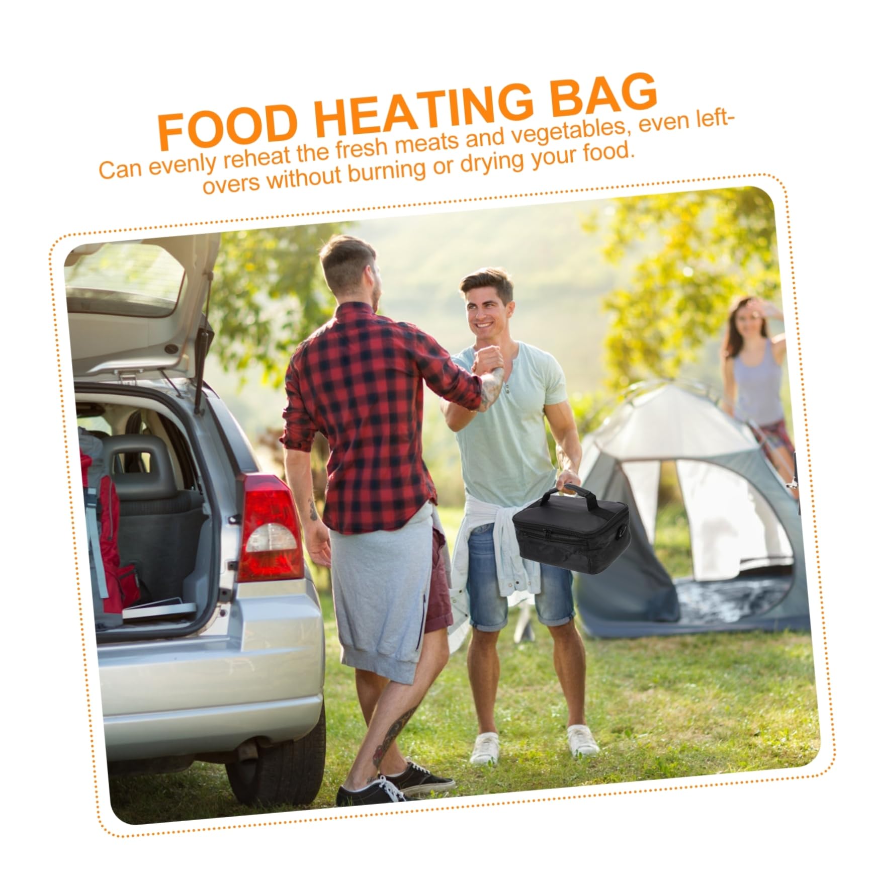 BESTonZON 1pezzi Borsa Termica Per Pranzo Sacchetto Isolante Per Riscaldamento Cibo Auto Pratica Borsa Da Picnic e Barbecue Per Famiglie e Oxford Con Isolante