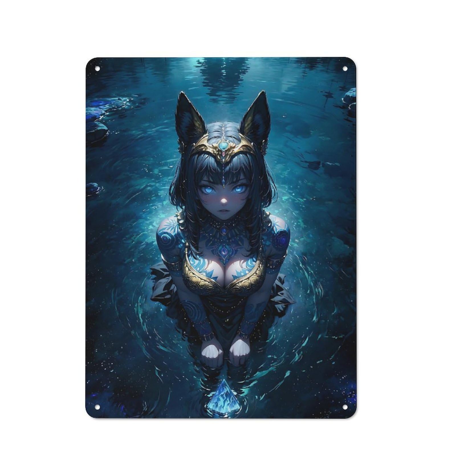 40x30cm Rustic Metal Sign with Night Oasis Cleopatra for Kitchen Or Home Bar, for Metal Sign Collectors, for Garage And Workshop Walls