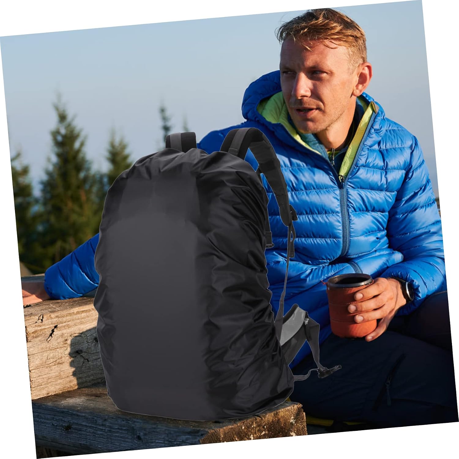 UPKOCH 1Set Backpack Rain Cover and Outdoor Protective Raincoat for Hiking Camping and Biking Includes Storage Bag and Dual Buckles