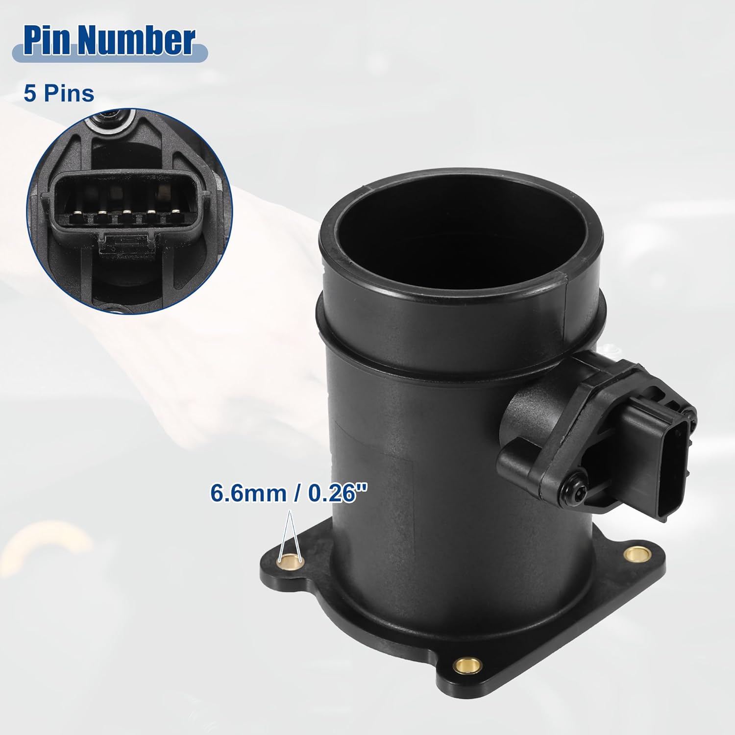 ACROPIX Car Mass Air Flow MAF Sensor Replacement Fit for INFINITI G35 2003 No.22680AM600 - Pack of 1 Black