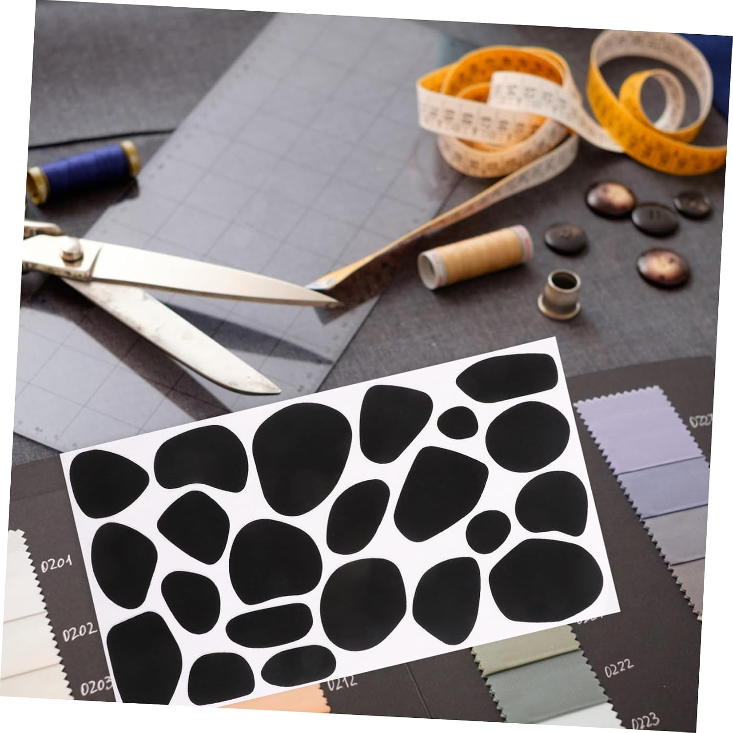 STOBOK 12sheets DIY Ornament Kit Felt Stickers Felt for Clothing Accessories Hair Clip Fixing Cushion