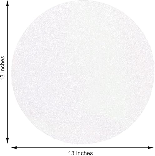 Miniatura 3 de Efavormart - Juego de 6 manteles individuales de mesa antideslizantes, de piel sintética redonda con purpurina, color azul polvoriento, para bodas,