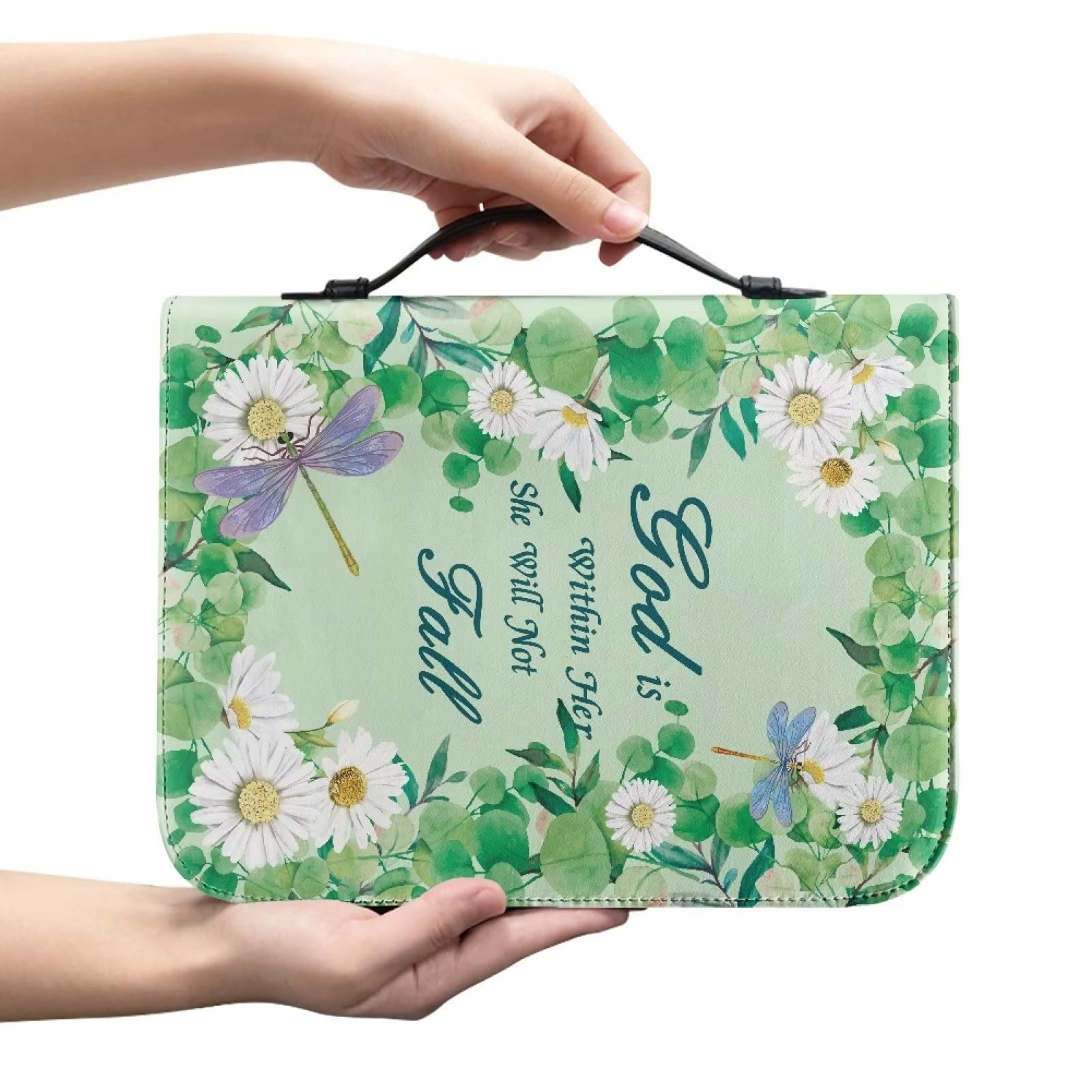 Borsa Porta Bibbia Con Stampa Fiori Di Ciliegio - Taglia XXL, Pelle PU, Multifunzione Per Chiesa E Viaggi - Foto 11