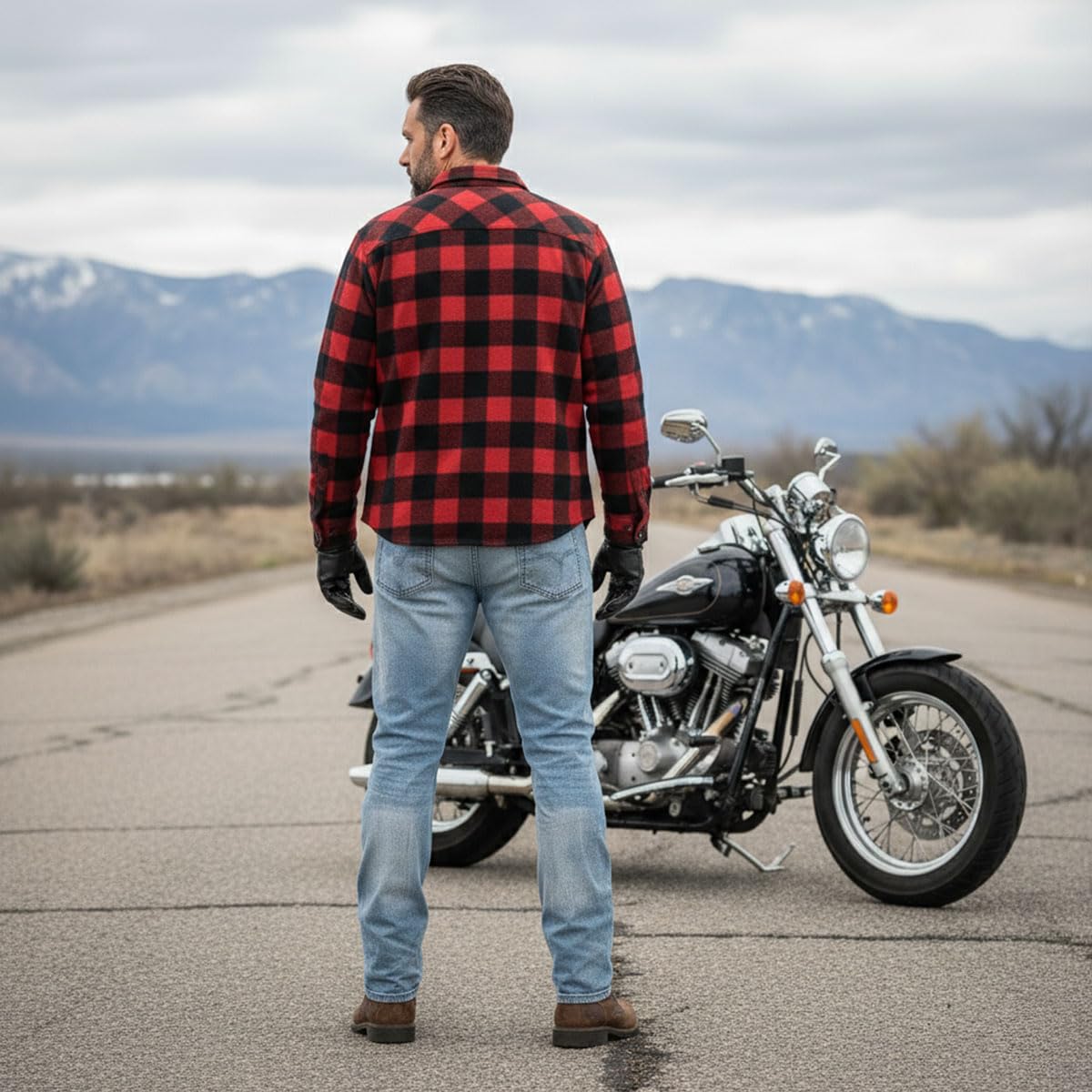 Milwaukee Leather MDM5002 - Pantalones de Mezclilla Blindados Azules para Motociclista, Reforzados con Fibras de aramida, 42