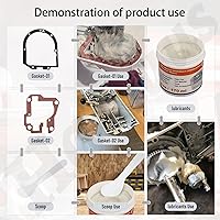 Vista 2 de Grasa de grado alimenticio de 4 onzas para batidoras de pie de cocina, fabricada con junta 4162324-9709511, para batidora de pie de cocina