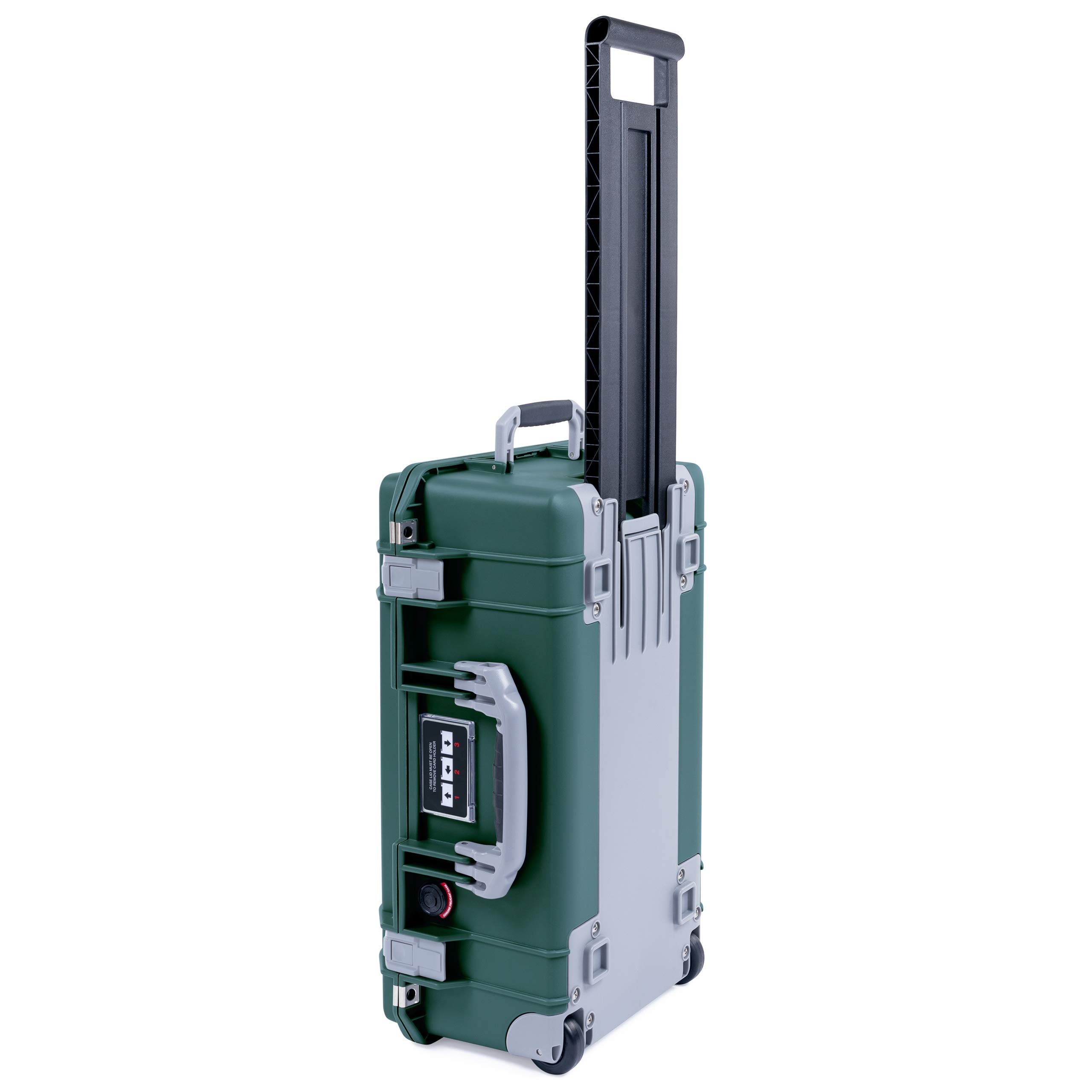 Pelican Color Case Trekking Green & Silver Pelican 1535 Air case. Comes Empty with Wheels.