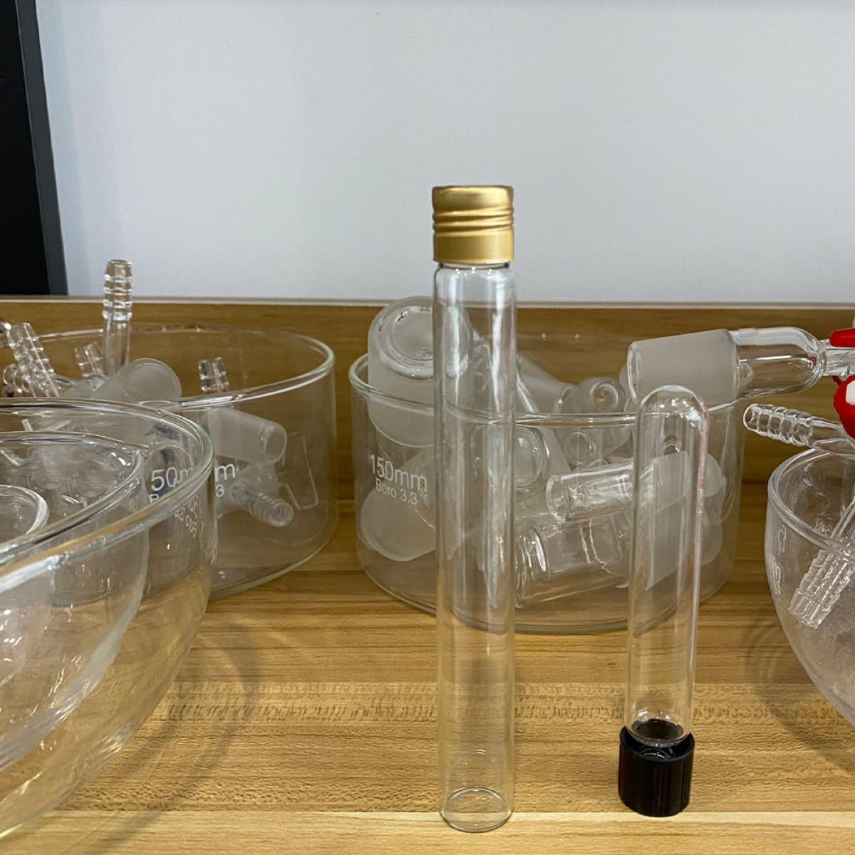 POPETPOP 20 Piezas Tubo De Muestra Recipiente Transparente Con Tapa Recipiente Con Tapa Terrarios Tubos De Ensayo De Laboratorio Vial Centrífugo Frasco Vidrio Borosilicato Con Cubierta