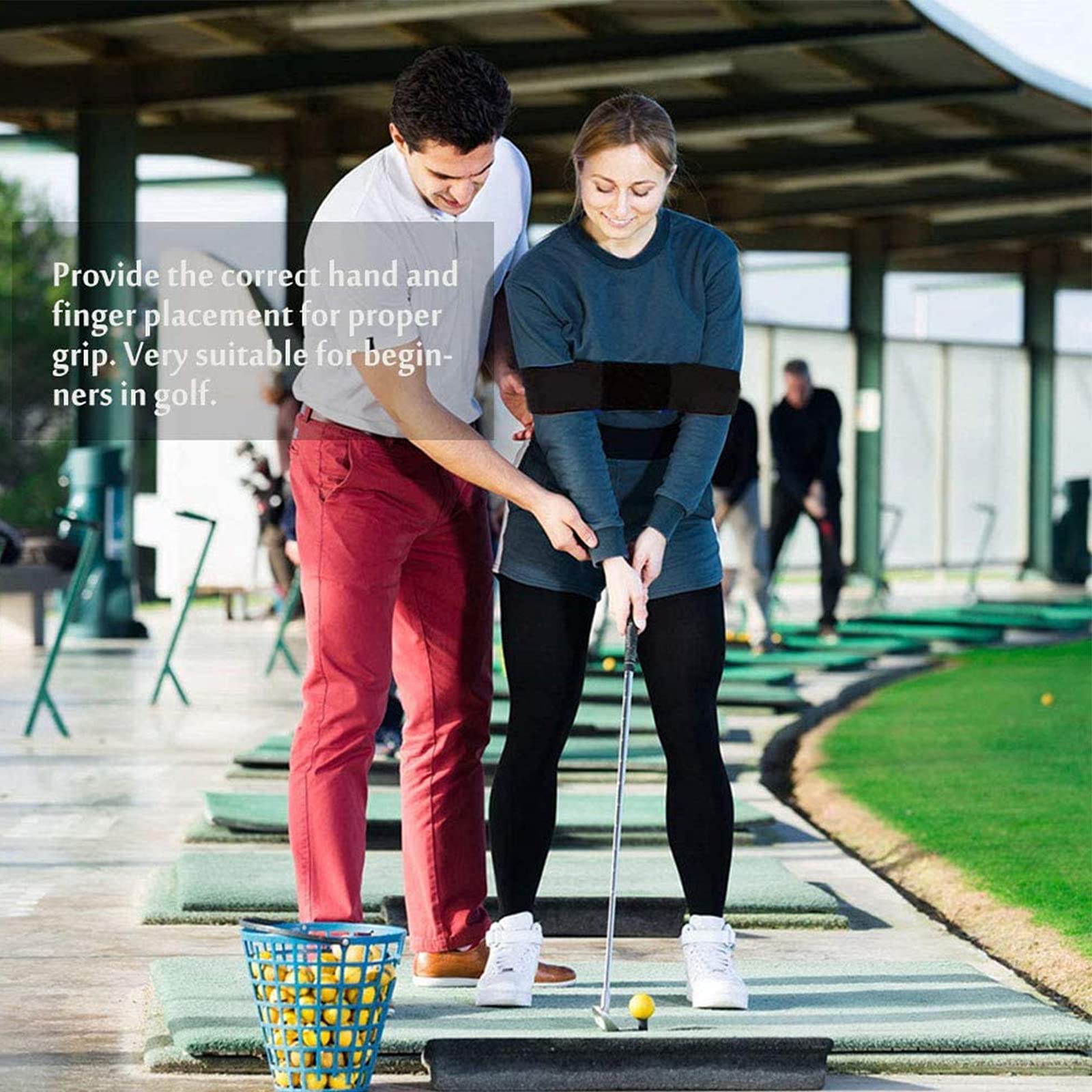 Bandas Brazo Entrenamiento Swing Golf, Corrector Postura, Bandas Elásticas para Swing de Golf, Adecuado Principiantes, Mejorar Postura Swing
