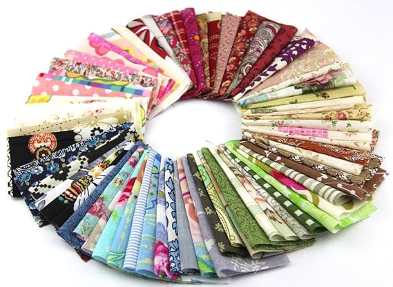 50pcs 10 * 10cm Fabric Patchwork Craft Cotton Material Batiks Mixed Squares Bundle