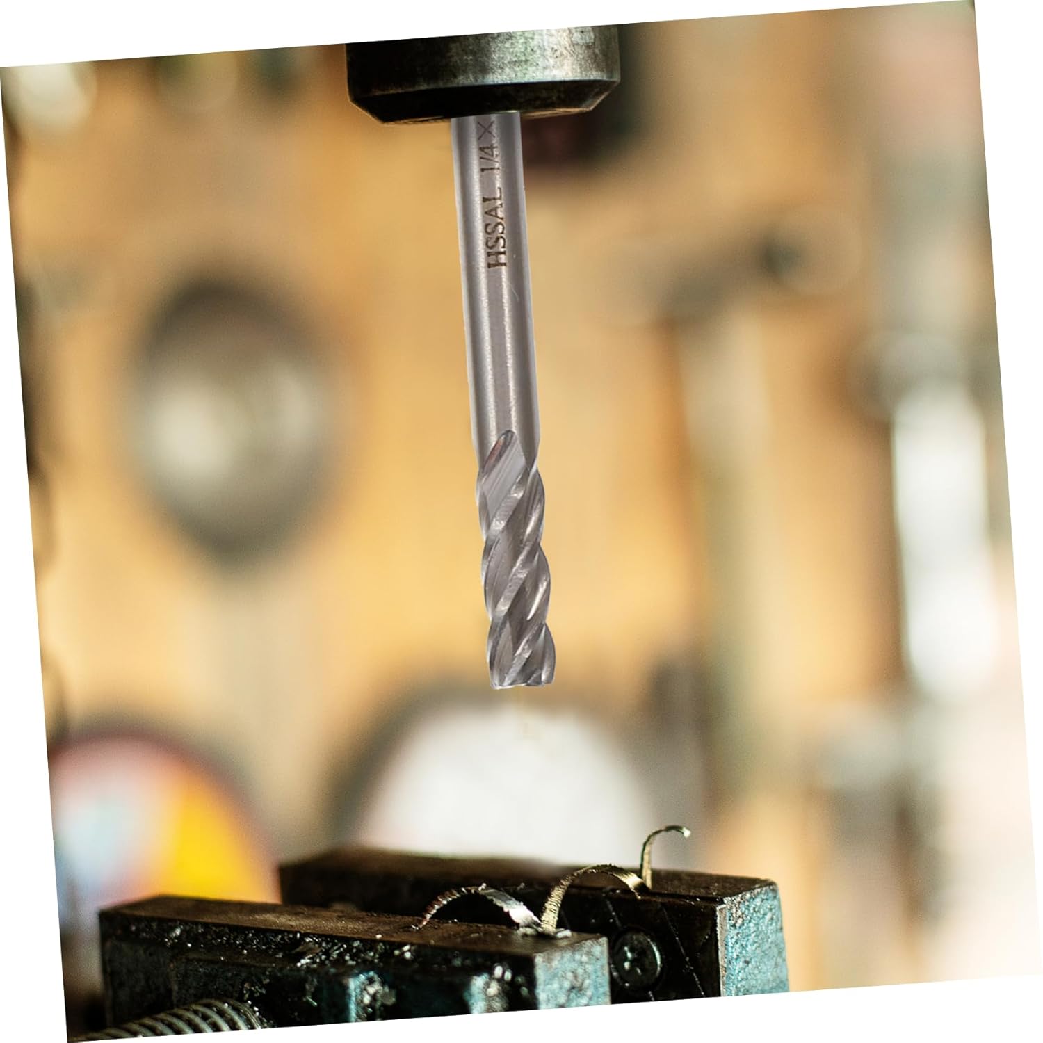 Garneck 9-Piece Carbide Milling Bit Set 4-Flute Steel Milling Cutter Tools for Copper Aluminum Includes 1/2 1/4 1/8 3/16 5/16 5/32 3/8 1/16 3/4 5/8 Sizes