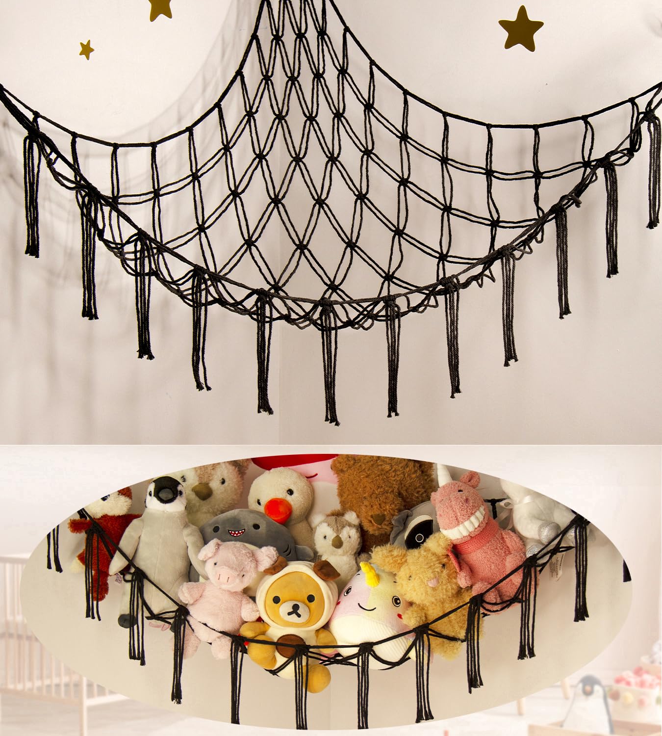 mirolam Stuffed Animals Storage Hammock Net Corner - Large Cool mirolam Stuffed Animals Storage Hammock Net Corner - Large Cool