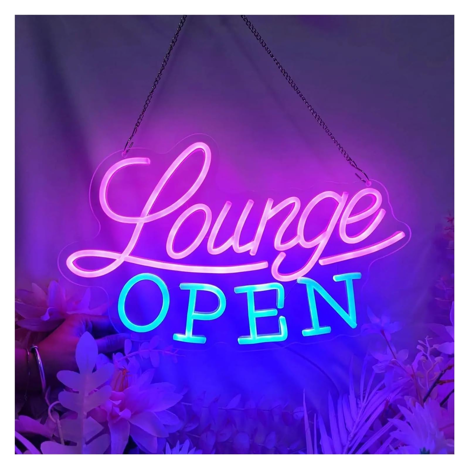 Decoración Lámparas Lounge Open Letrero De Neón Salón VIP Luz LED USB Para Letrero Comercial Bar Club Nocturno Hotel Salón De Belleza Decoración De Pared 42cmx26cm
