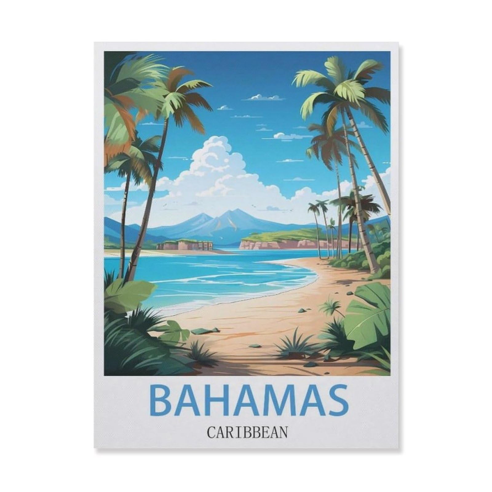 Metal Sign Tin Sign，Bahamas Caribbean(15x30cm）
