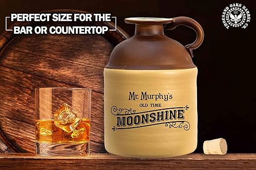 Miniatura 2 de Thousand Oaks Barrel Co. - Jarra de cristal personalizada Moonshine de 25.4 fl oz (0.2 galones), botella de cristal grabada de estilo tradicional