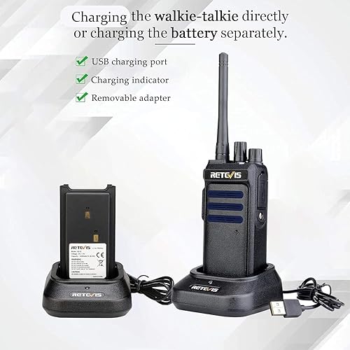 Miniatura 5 de Retevis Walkie Talkies digitales RT10 para adultos, radios bidireccionales con llamadas grupales, radio de mano duradera DMR de 2 vías para