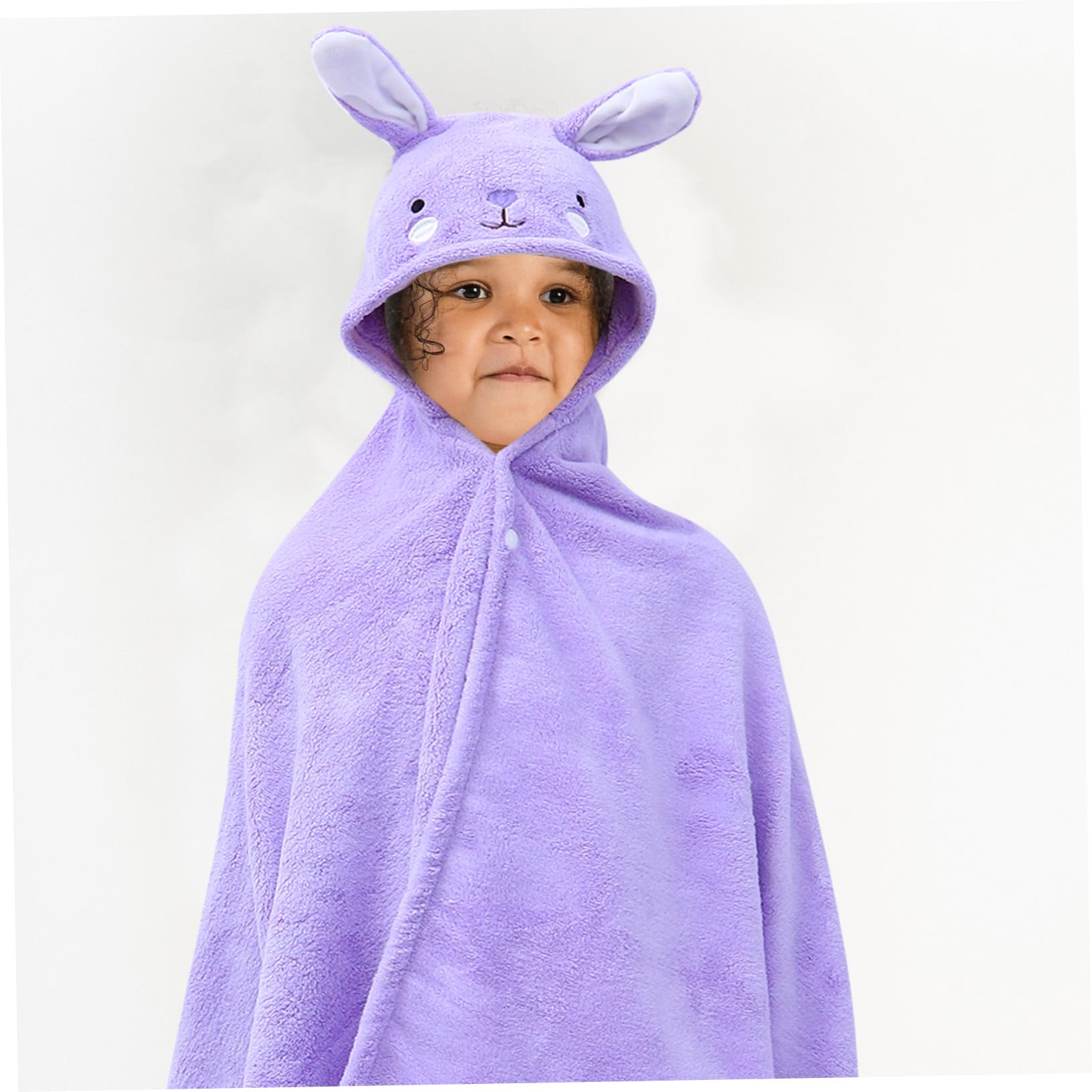 Serviette de Bain Garçon Fille à Capuche Doux et Respirant Poncho Absorbant et Chaud pour Garçons et Serviette de Toilette et Boulochage pour Sortie Bain et Natation Modèle Lapin