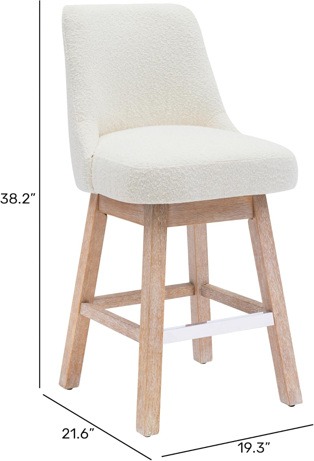 Costaelm Kitchen Bar Stools, Modern Counter Stools with Back, Upholstered Counter Height Bar Stools for Kitchen Island, Counter Top Stools with Wooden Legs, Rust Orange