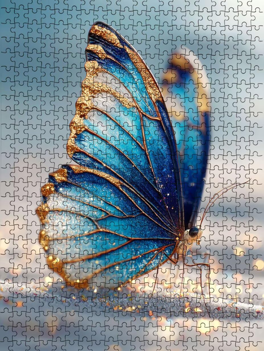 Mariposa De Cristal Puzzle 1000 Piezas, Rompecabezas Adultos Puzzle, Desafiante Puzzles de Decoración Juego de, Juego Educativo para Toda la Familia, para Regalo Decoración FNKL7-962